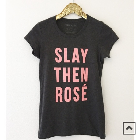 Host Pick💞 Slay Then Rosé Graphic T-Shirt💖🍷 - Picture 3 of 4